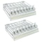 Azar Displays Clear 8 Compartment Divider Bin Cosmetic Tray with Pushers - 8 Slots per Tray, 2-Pack 225830-8COMP-CLR-2PK - alternate 1